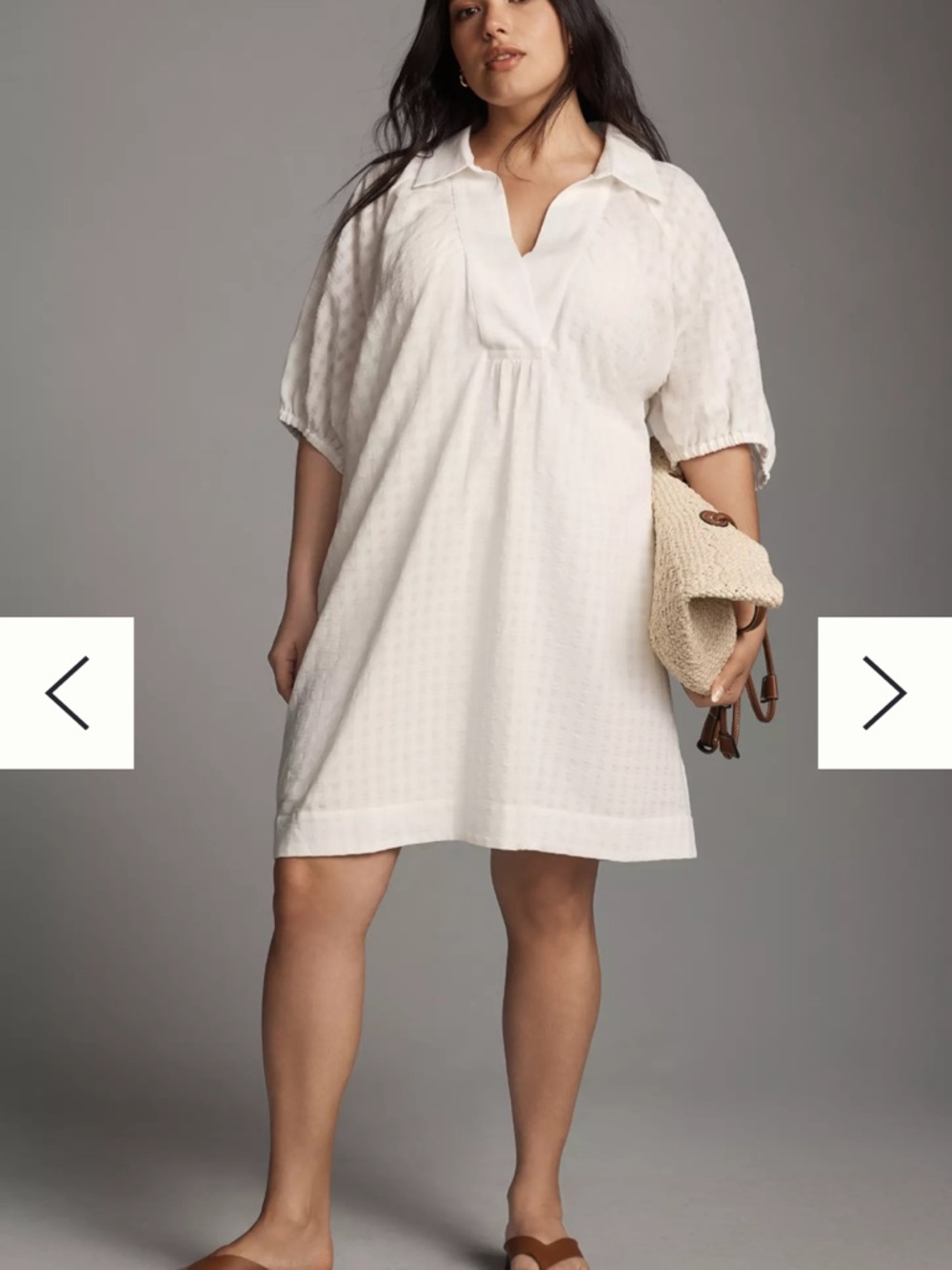 By Anthropologie V-Neck Tiered-Sleeve Tunic Dress sz XL